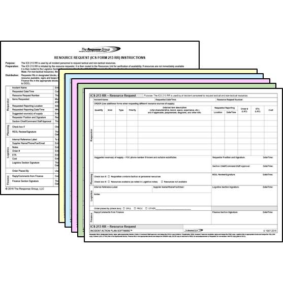 ICS 213 RR Form Notepad