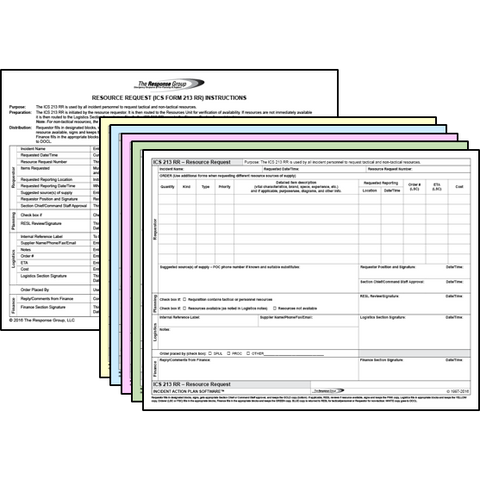 ICS 213 RR Form Notepad