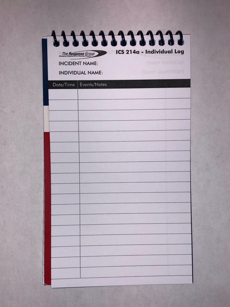 BCL データブック Shell Branded Log Book - ICS 214a Individual Log – TRG Store